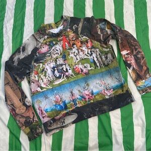 HANDMADE garden of earthly delights raglan sleeve top